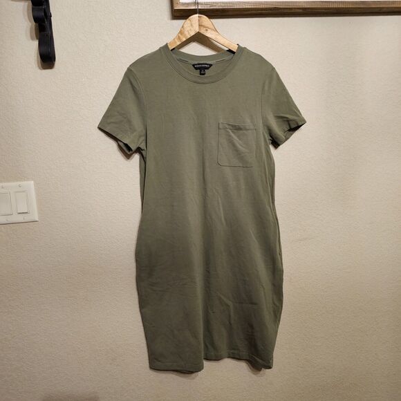 BANANA REPUBLIC 1687116 GREEN SHORT SLEEVE ONE POCKET T-SHIRT DRESS SZ Small - Picture 6 of 9